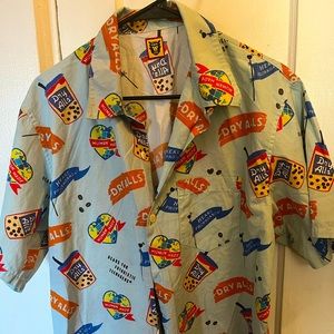 Human made “DRY ALLs” button shirt size medium